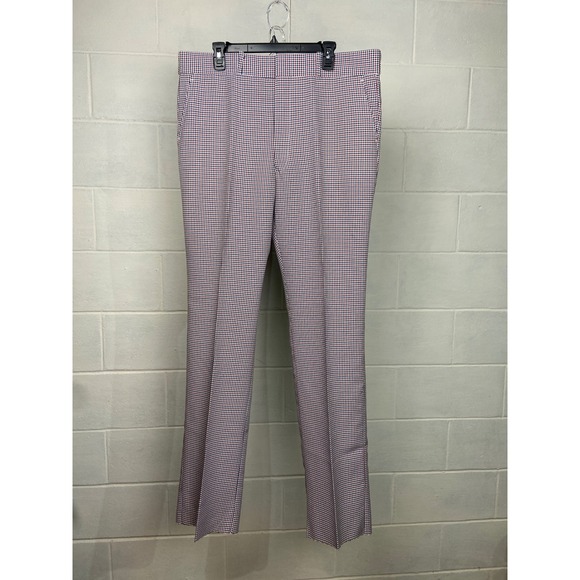 Vintage IZOD Houndstooth Dress Pants Checkered Career Casual Trousers Mens W 40 - Picture 4 of 7